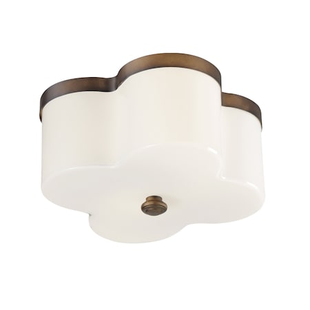 Maxim Lighting Clover 2-Light Flush Mount, Antique Bronze 12240WTANB